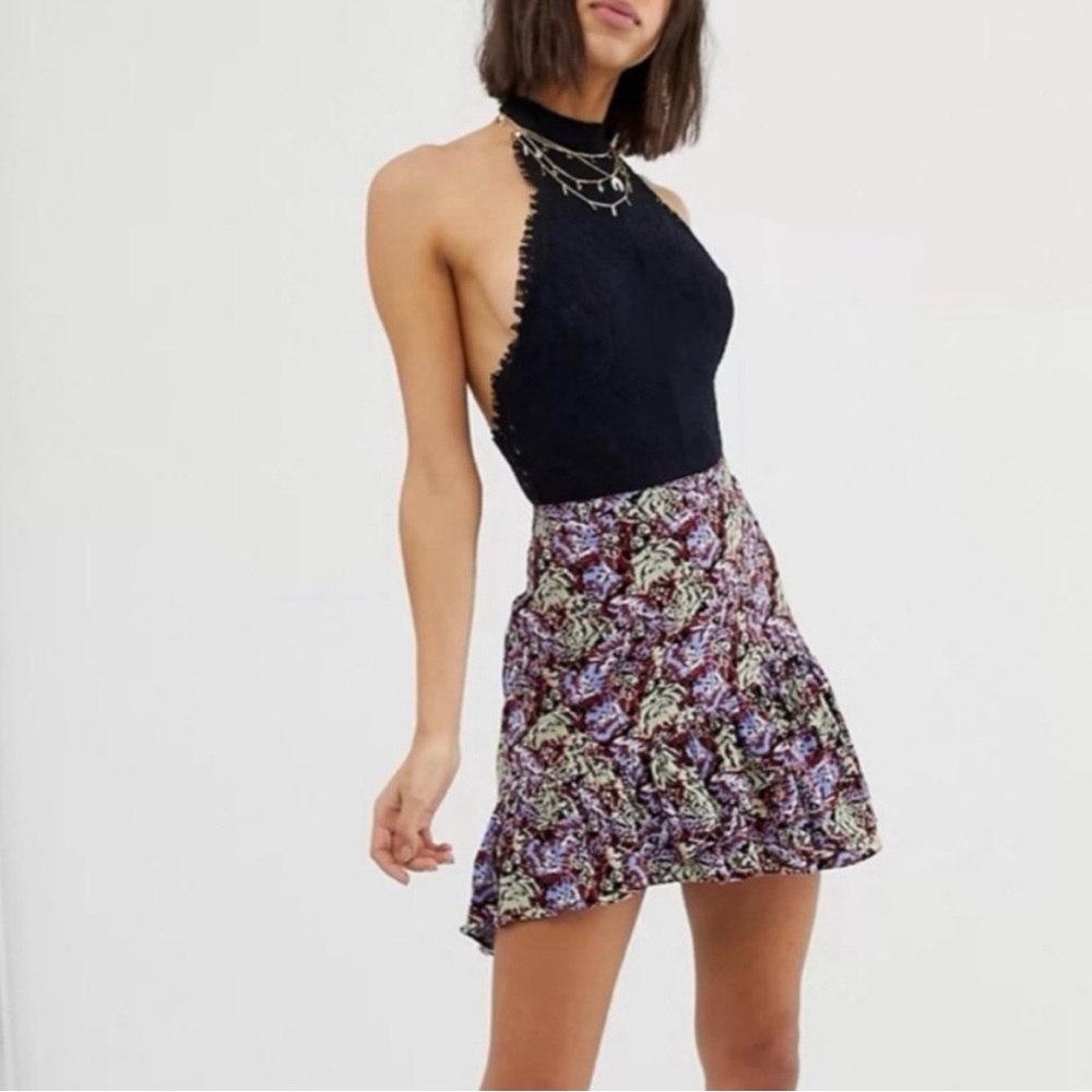 Free People Nadia Wrap Mini Skirt